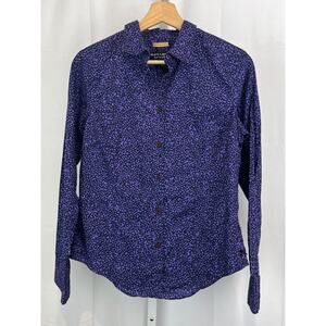 PAUL SMITH Black Label Printed Button Down Shirt Long Sleeve Purple IT 40 US 4 S